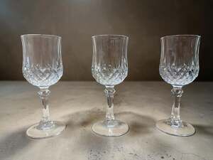 Cristal d'Arques Longchamp 2 oz Cordial Liqueur Glasses, Set of 3